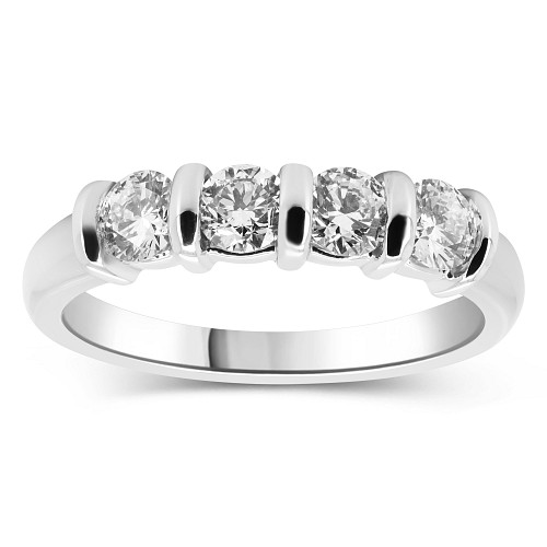 4 Stone Bar Set Diamond Ring